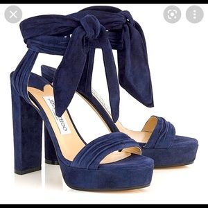 Jimmy Choo Navy Suede Kaytrin size 38